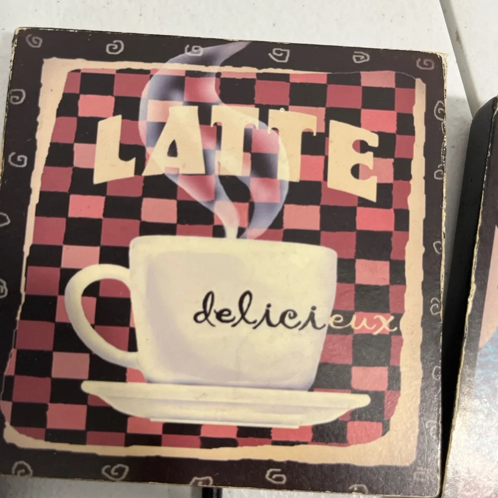 VINTAGE COFFEE THEMED WALL HOOKS